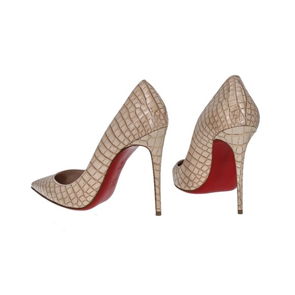 Christian Louboutin Kate 100 Croc-effect Leather Pumps - Picture 3 of 7